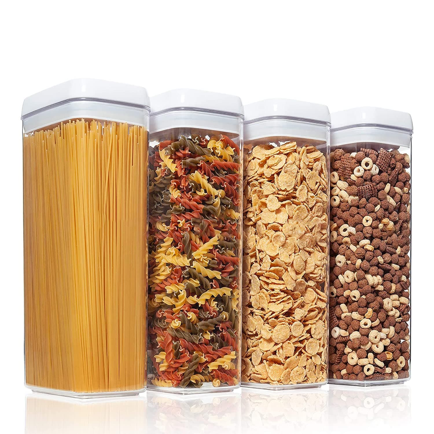 1800ML Airtight Container Plastic Storage Jar Set of 4