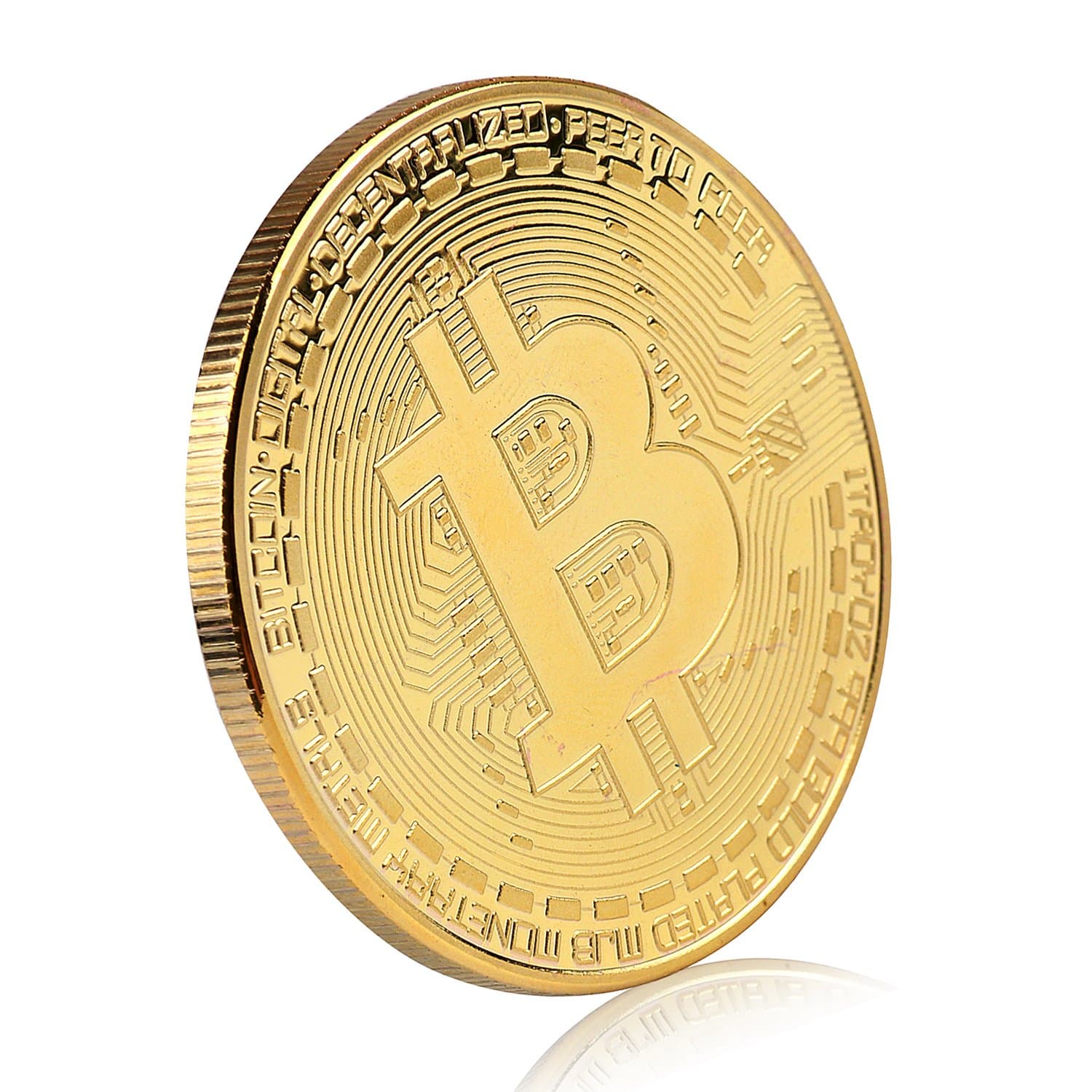 – Bitcoin Commemorative Coin 24K Gold Plated BTC Limited Edition Collectible Coin With Protective Case