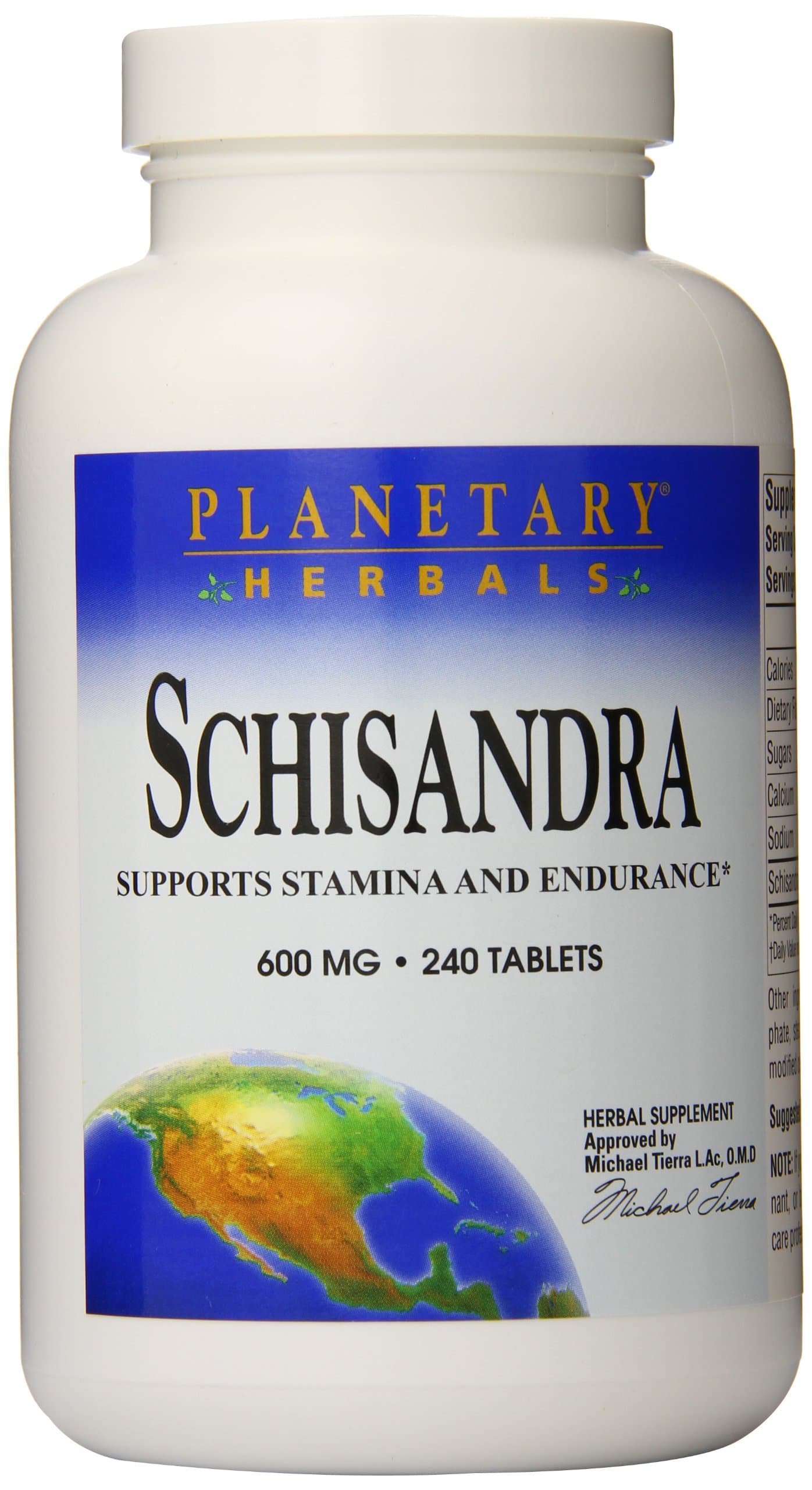 Planetary Herbals Schisandra Tablets, 600 mg, 240 Count
