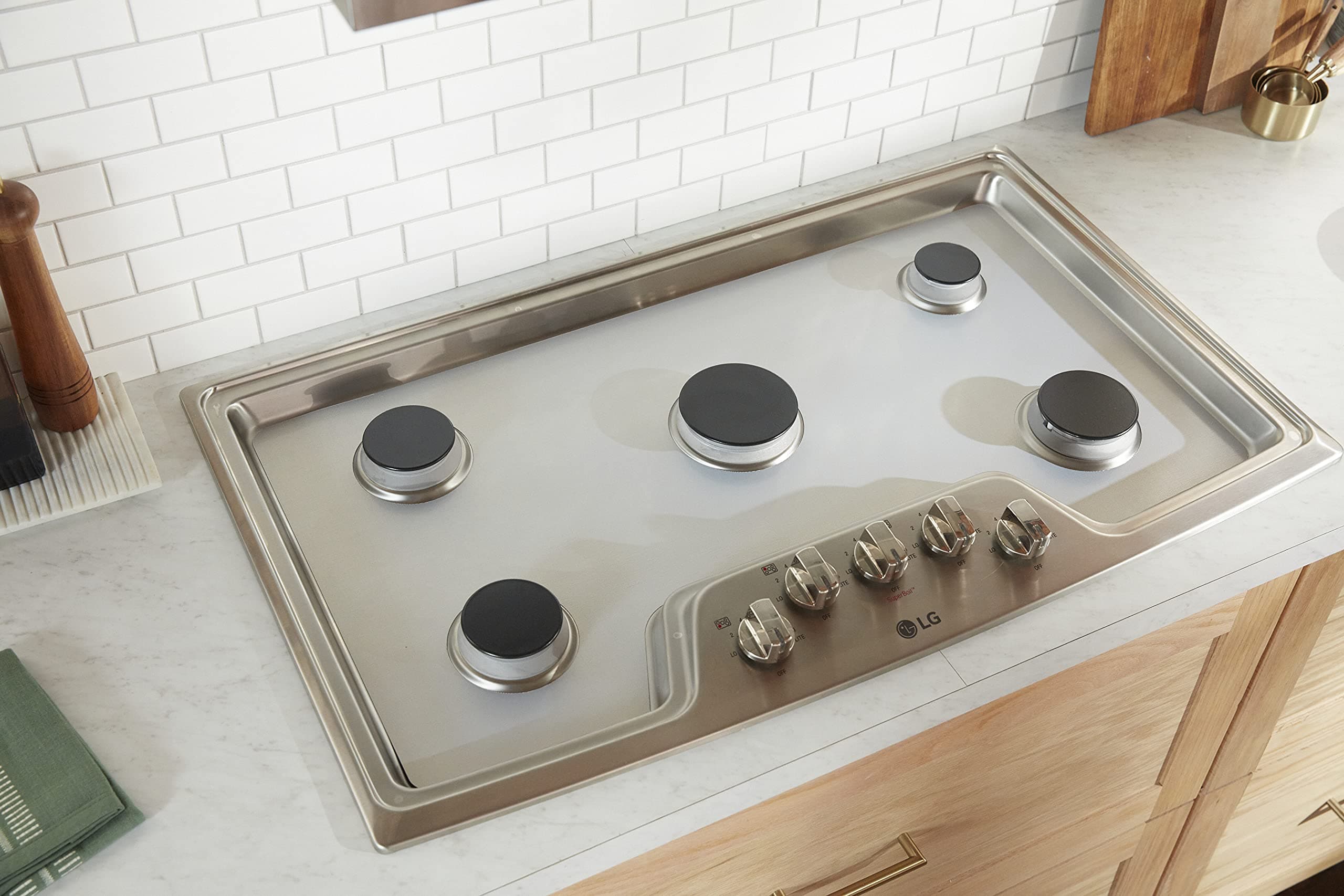 StoveGuard Model# LSG4513ST, USA-Made, Custom Designed & Precision Cut Stove Cover for Gas Stove Top, Lite LG Gas Range Stove Top Protector