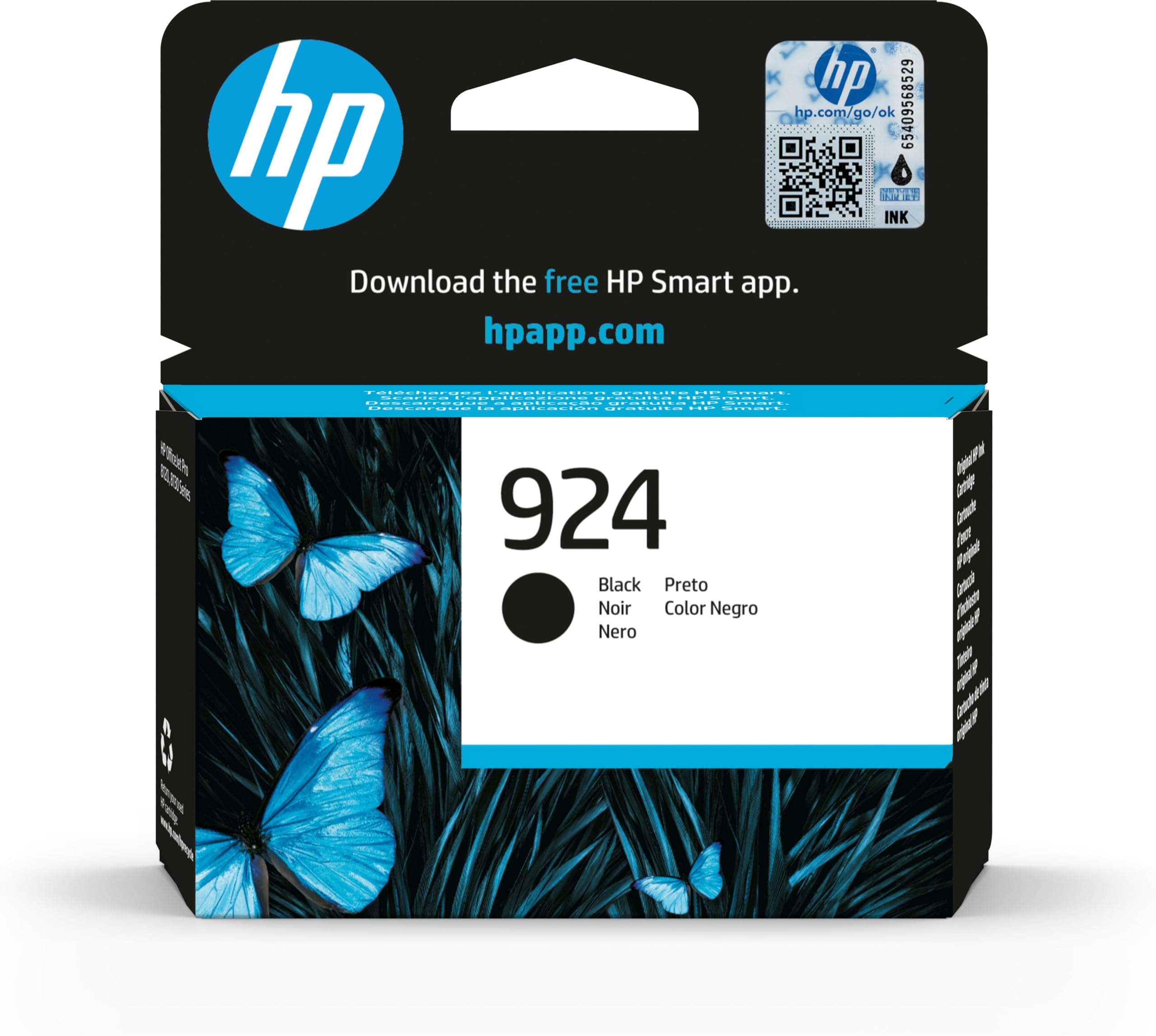 HP 924 Black Original Ink Cartridge,Packaging may vary