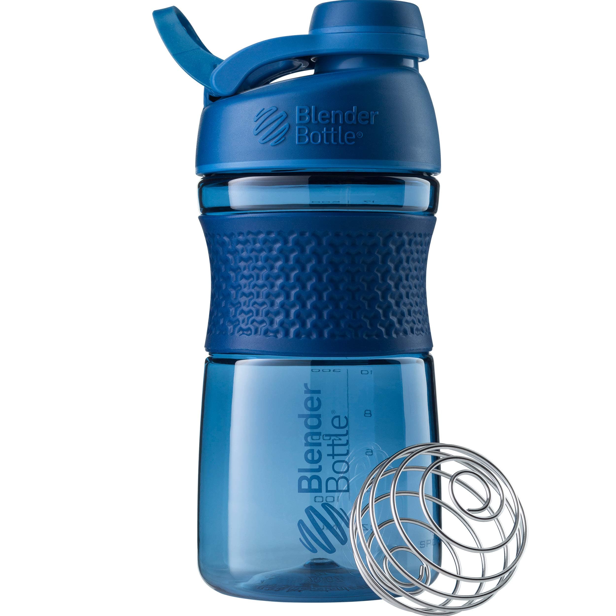BlenderBottle SportMixer Shaker Bottle, Perfect for Protein Shakes and Preworkouts, 20 oz, Navy
