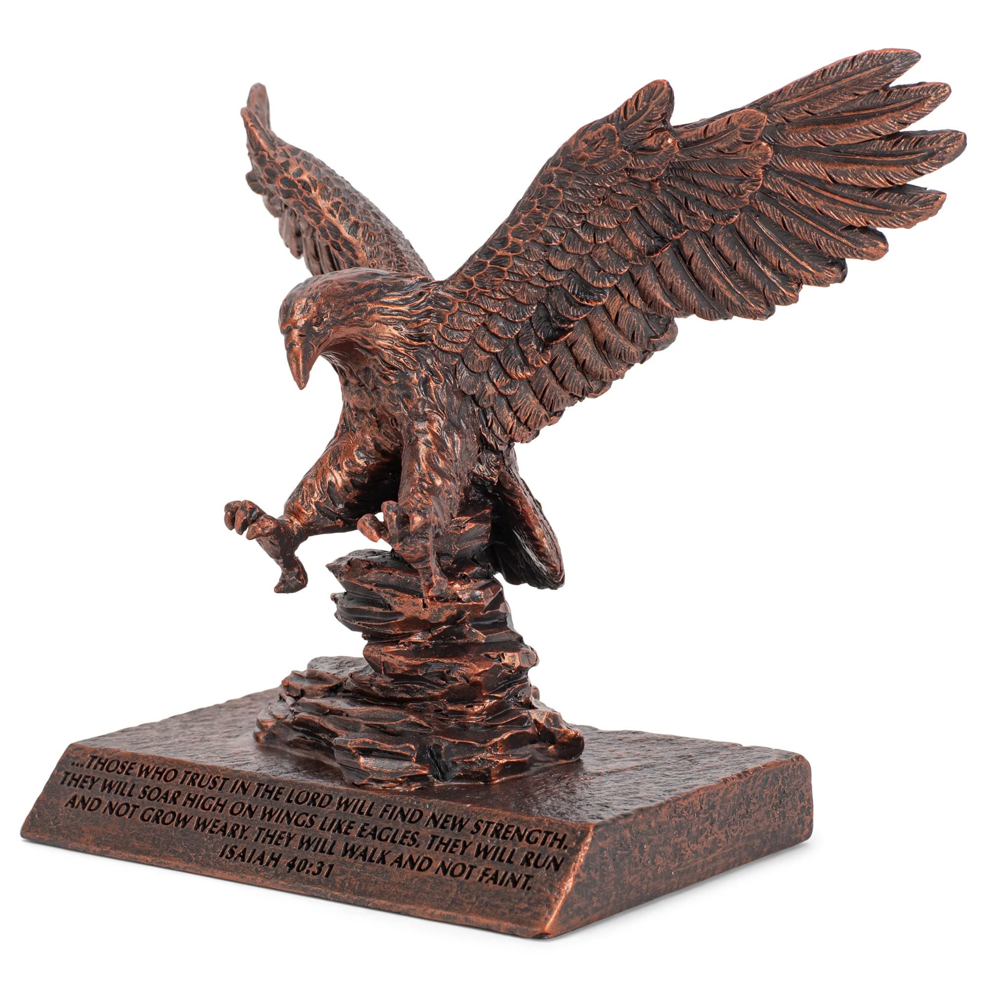 Soar Like an Eagle Bronzelike Finish 6.5 x 3.75 Cast Stone Mounted Sculpture