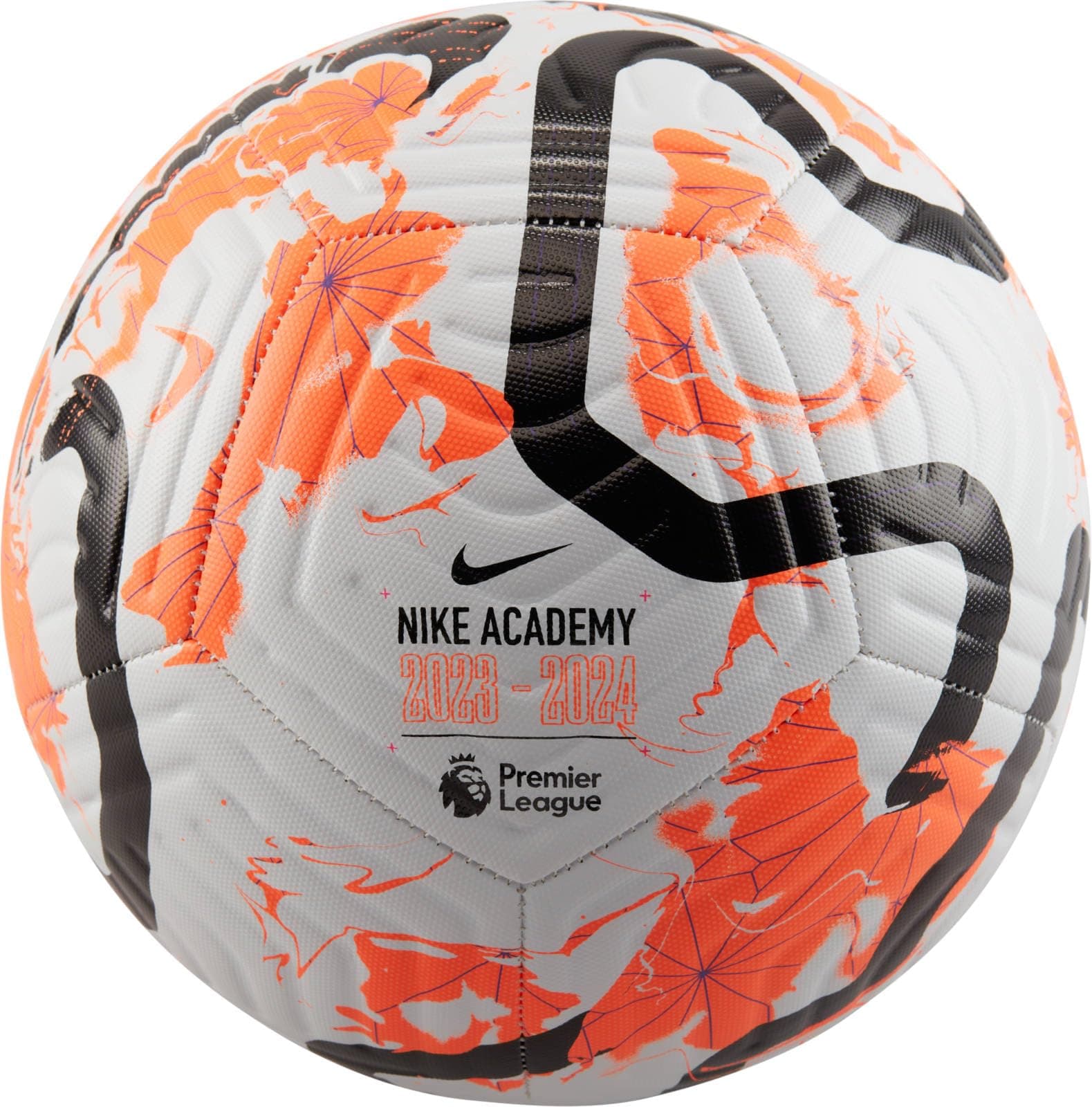 NIKE Premier League Academy Football 2023/24 (Size 5, White/Orange)