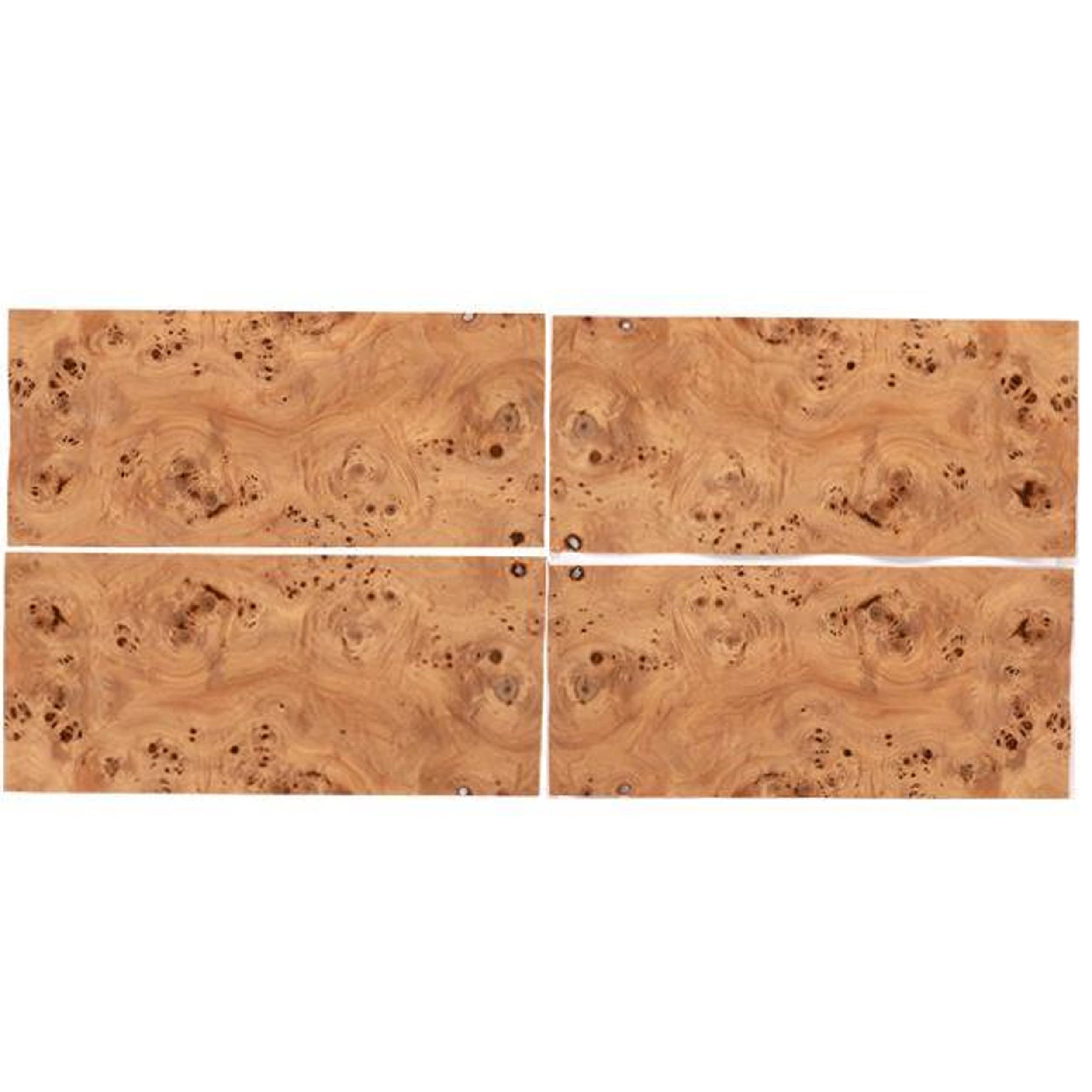 Sauers Mappa Burl Veneer 8" X 18" Sequence Matched 4-Piece