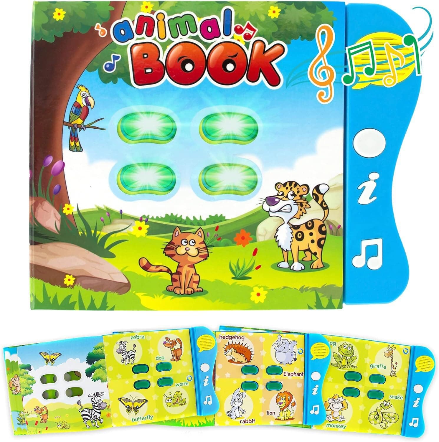 Boxiki kids Animal Learning Sound Book Activity Book for Toddlers and Early Baby Development. Electronic Book: Play Music, Learn Animal Names, Sounds and More