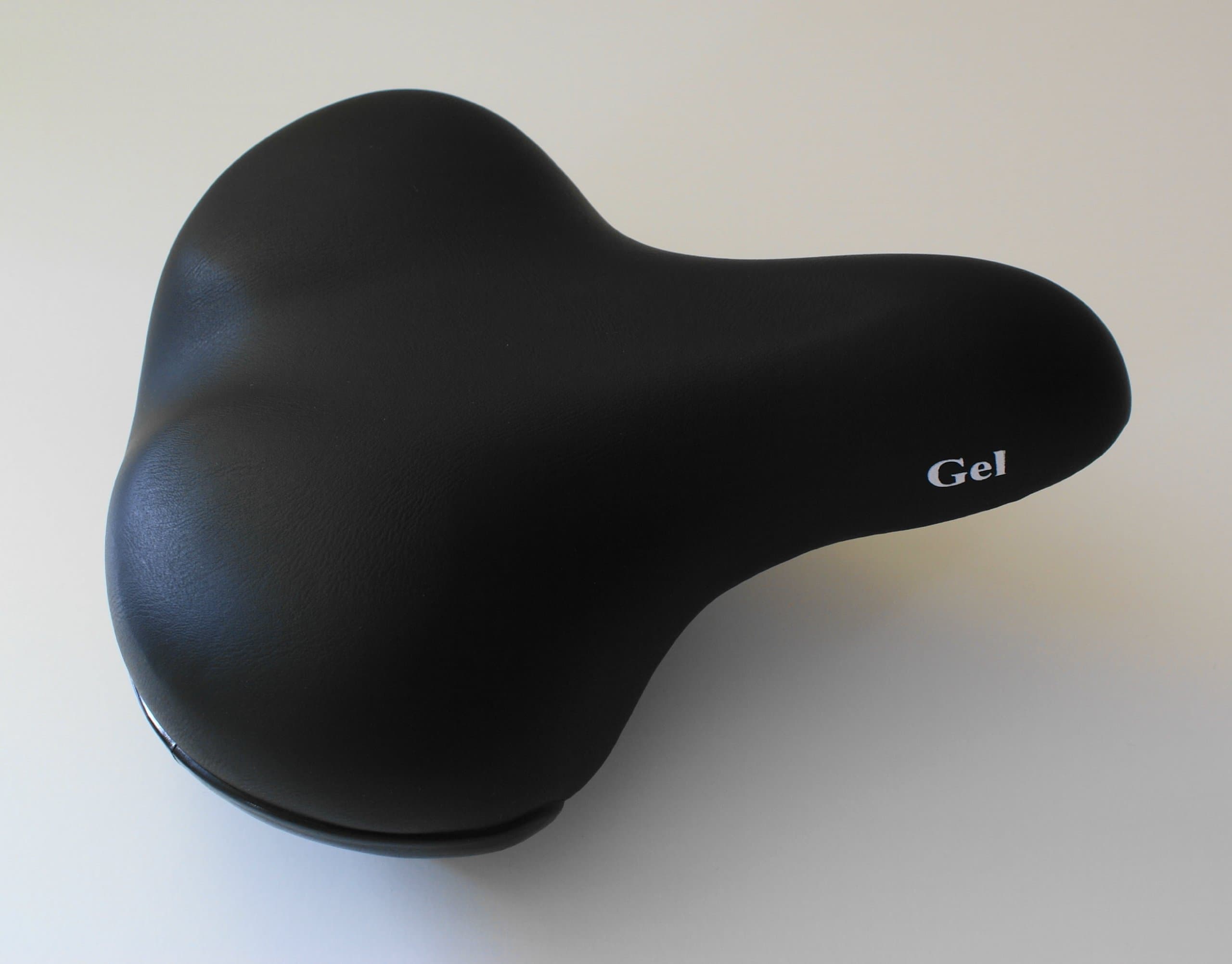 Selle San Remo Large Comfy Sprung Gel Seat Clamp Replacment Bicycle Saddle - Black