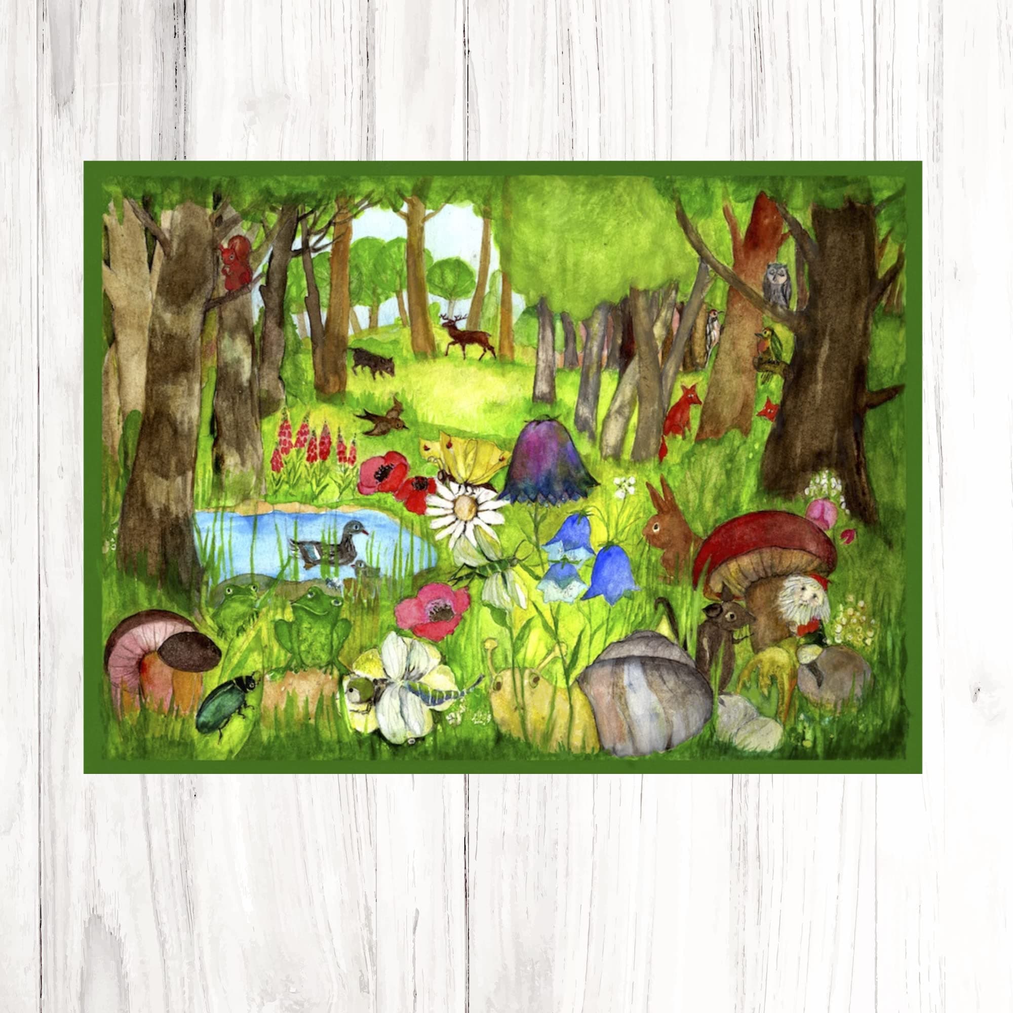 Poster for Nursery by Eva Maria OTT Heid – Dwarf Forest from the Schnurverlag