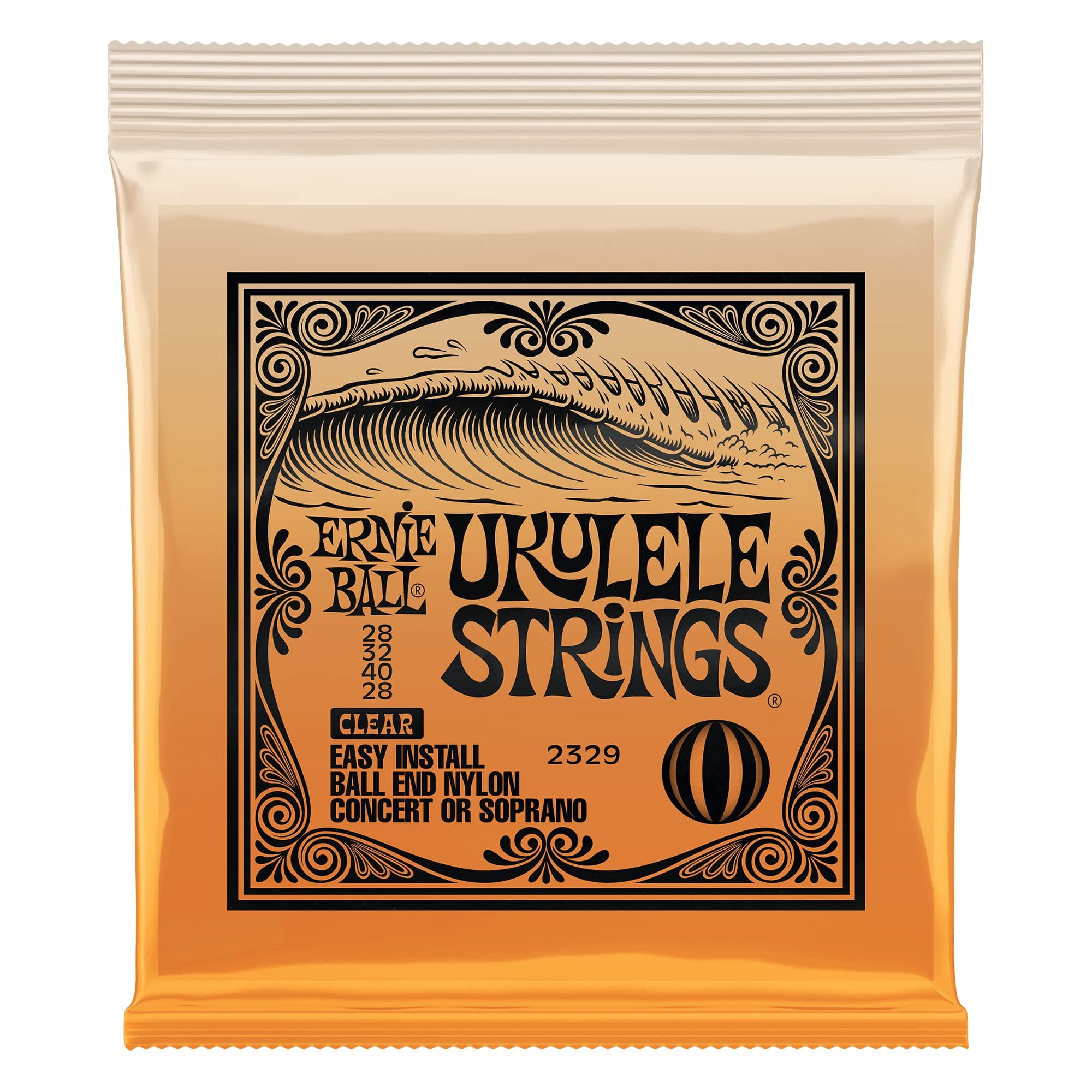 Ernie Ball Concert/Soprano Nylon Ball End Ukulele Strings Clear