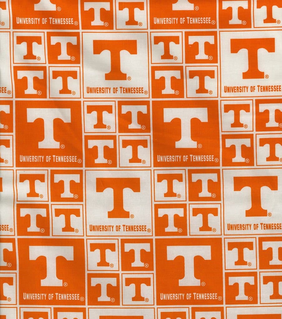 University of Tennessee Volunteers Cotton FABRIC-100% Cotton -University of T. C