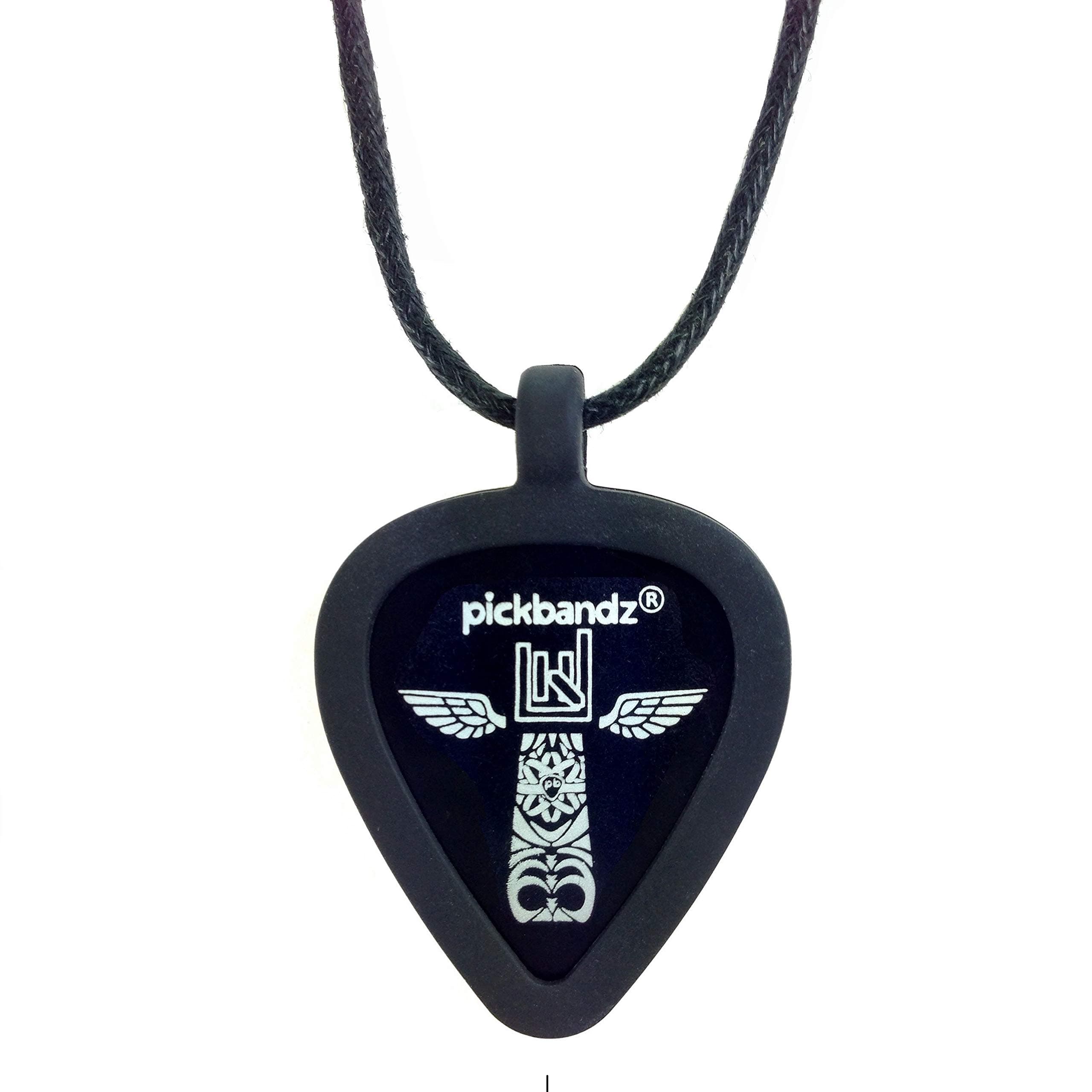 Pickbandz Necklace Silicone Guitar Pick Holder in Epic Black - Fits All - the ideal present - Fully Guaranteed - Rock What You Love With Pickbandz