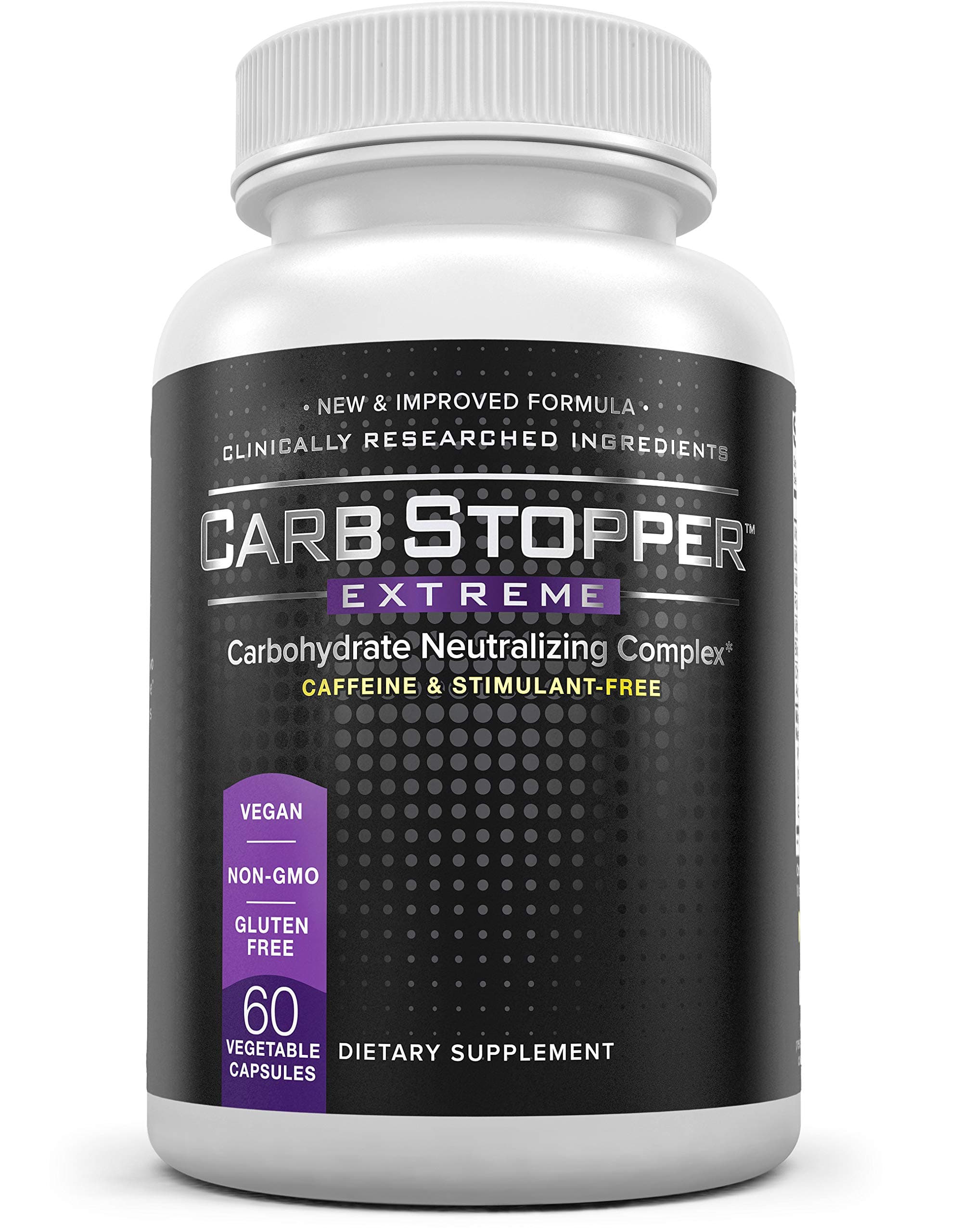 Maximum Strength, Natural Carbohydrate and Starch Neutralizer | Keto Diet Cheat Supplement to Intercept Carbs with White Kidney Bean Extract, 60 Caps