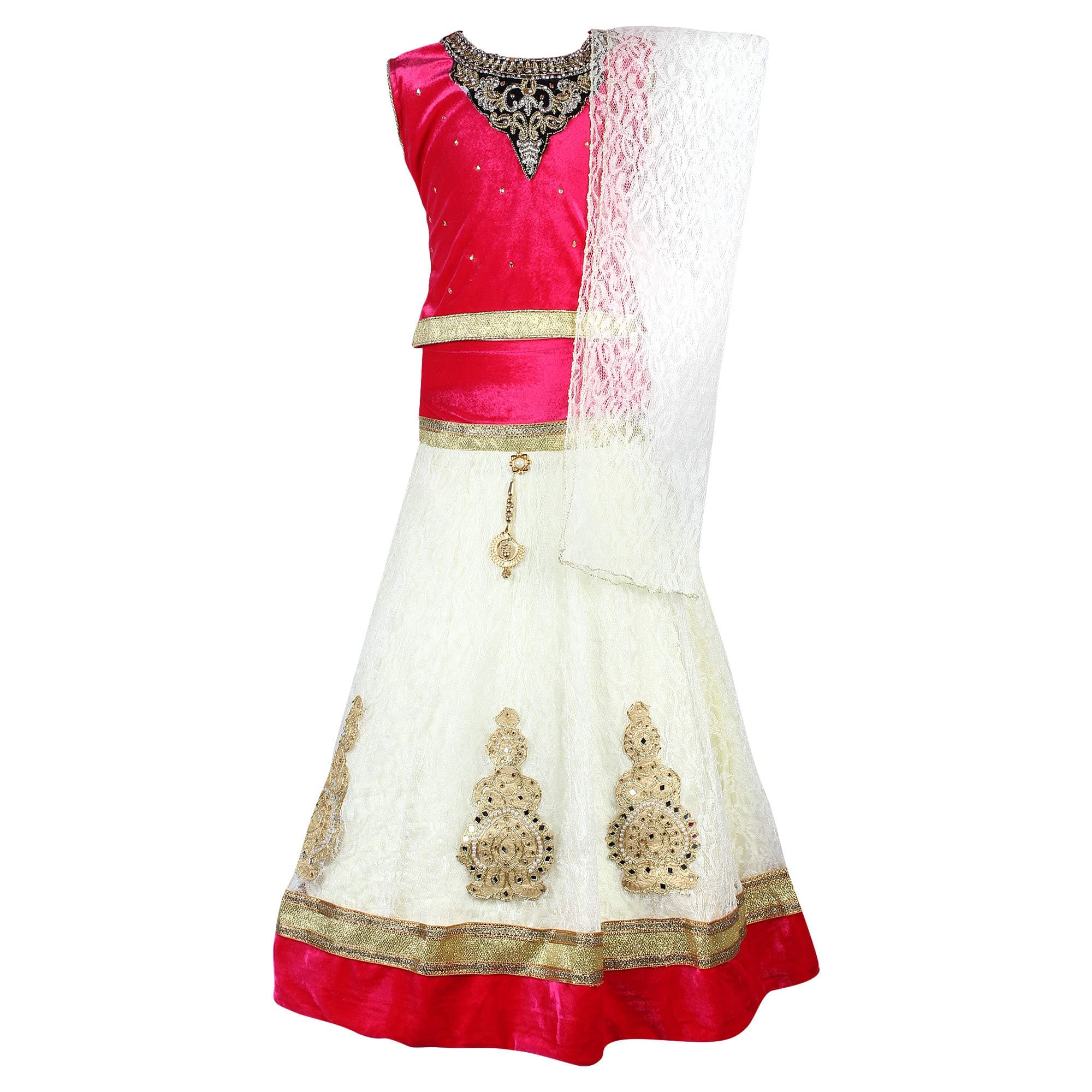 Arshia Fashions Girl's net Lehenga Choli