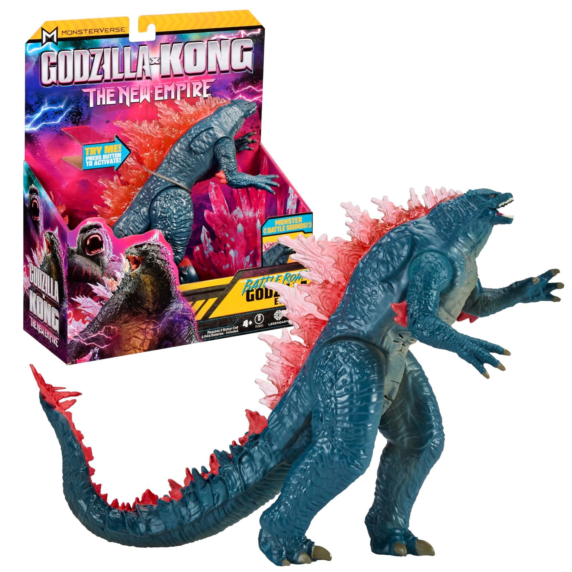 Godzilla x Kong: The New Empire, 7-Inch Authentic Battle Roar Godzilla Action Figure Toy, Iconic Collectable Movie Character in Unique Limited Edition Packaging, Toy Suitable for Ages 4 Years+