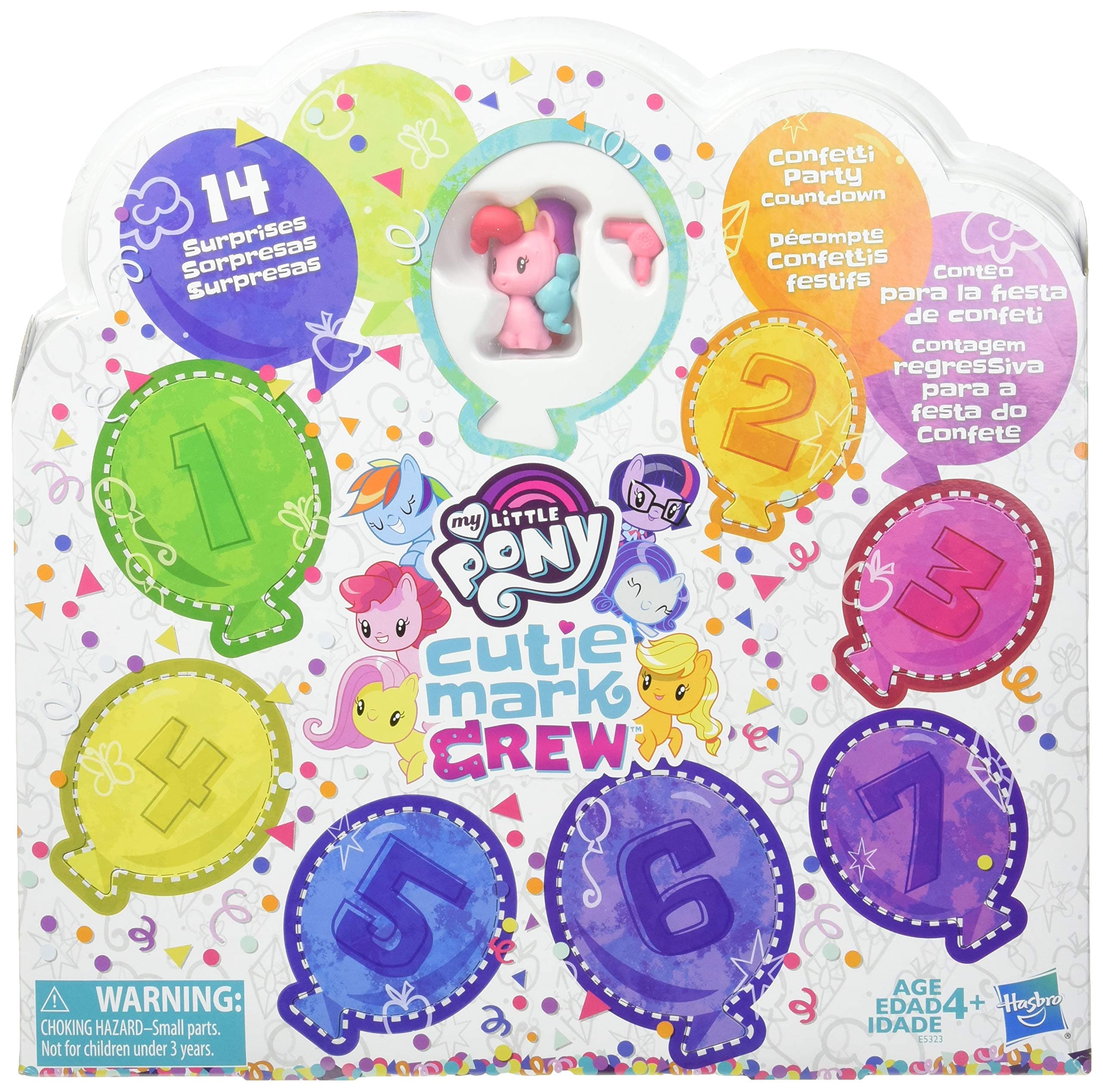 Toy Cutie Mark Crew Confetti Party Countdown Collectible 8 Pack with 14 Surprises