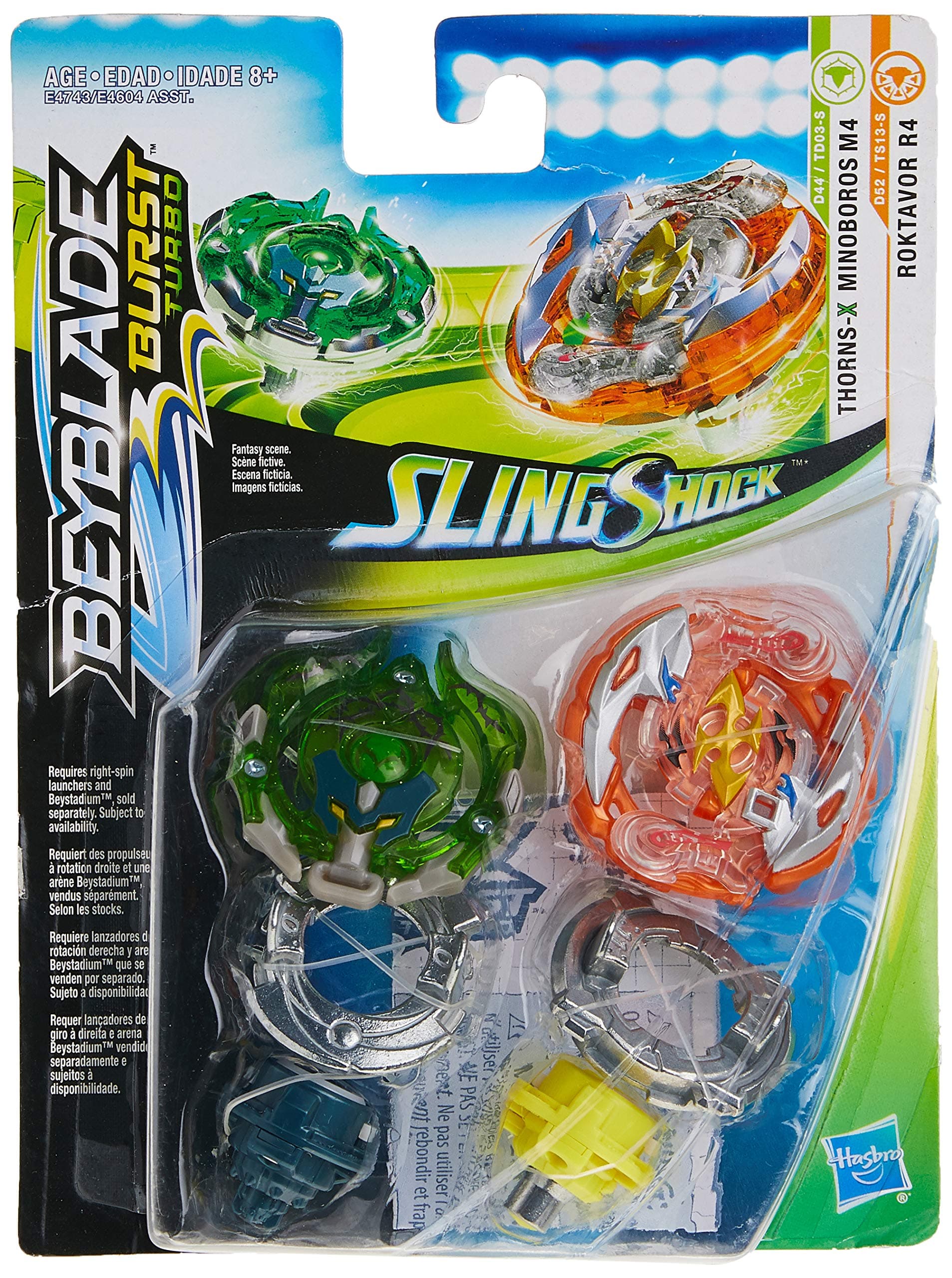 BeybladeBurst Turbo Slingshock Dual Pack Roktavor R4, Thorns-X Minoboros M4