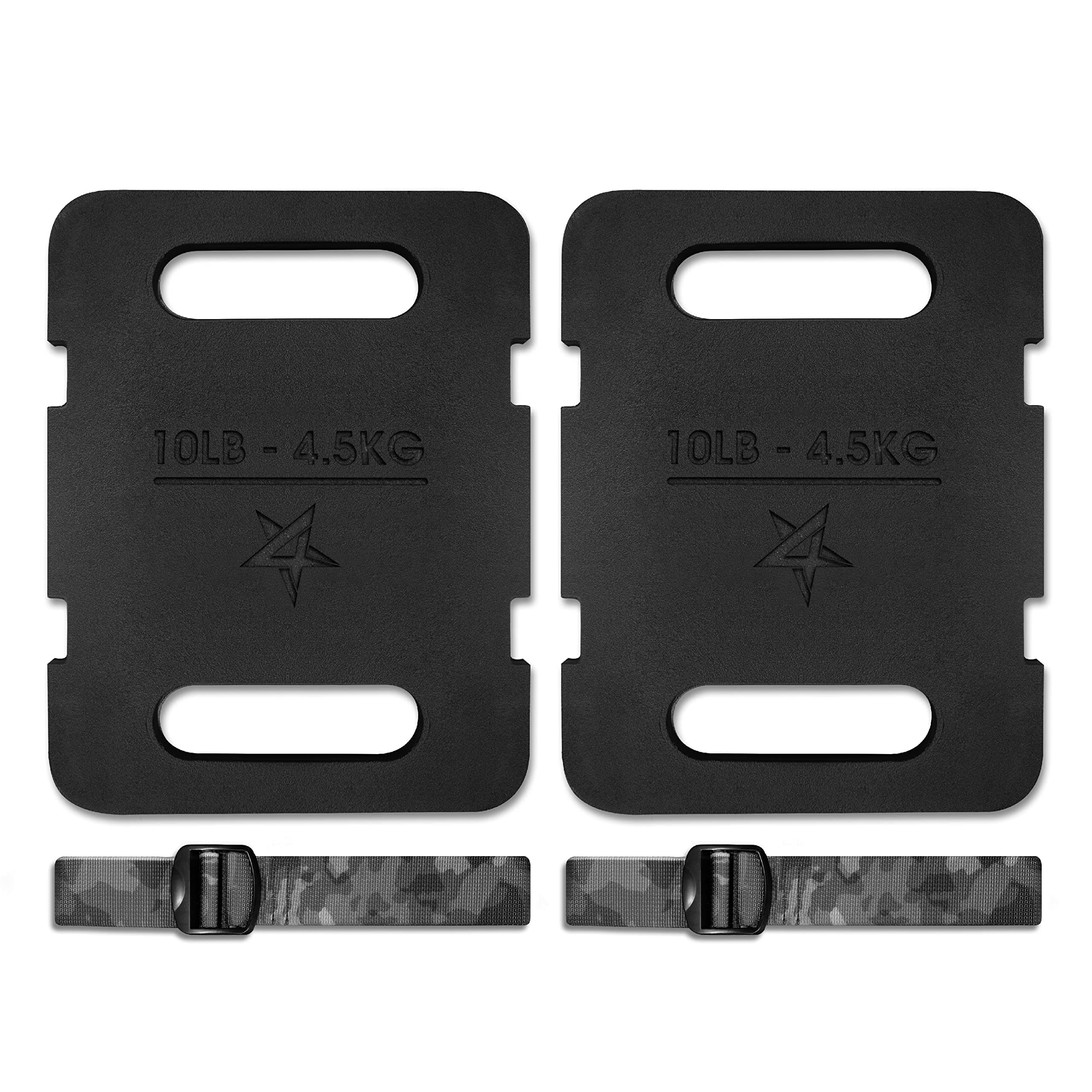 Adjustable Ruck Plate with Straps for Rucking, Swings, Squat & Strength Training - Multiple Weights: 10LB to 40LB