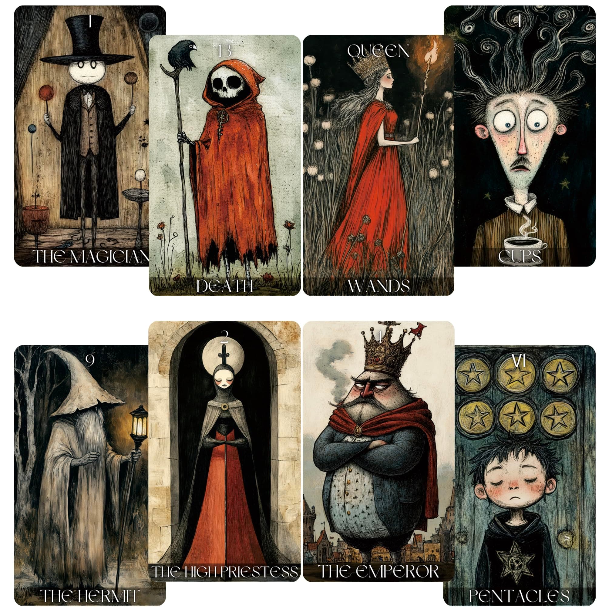 Daydream Tarot Cards for Beginners, Tarot Deck Surreal Dreamlike Style, Fortune Telling Cards