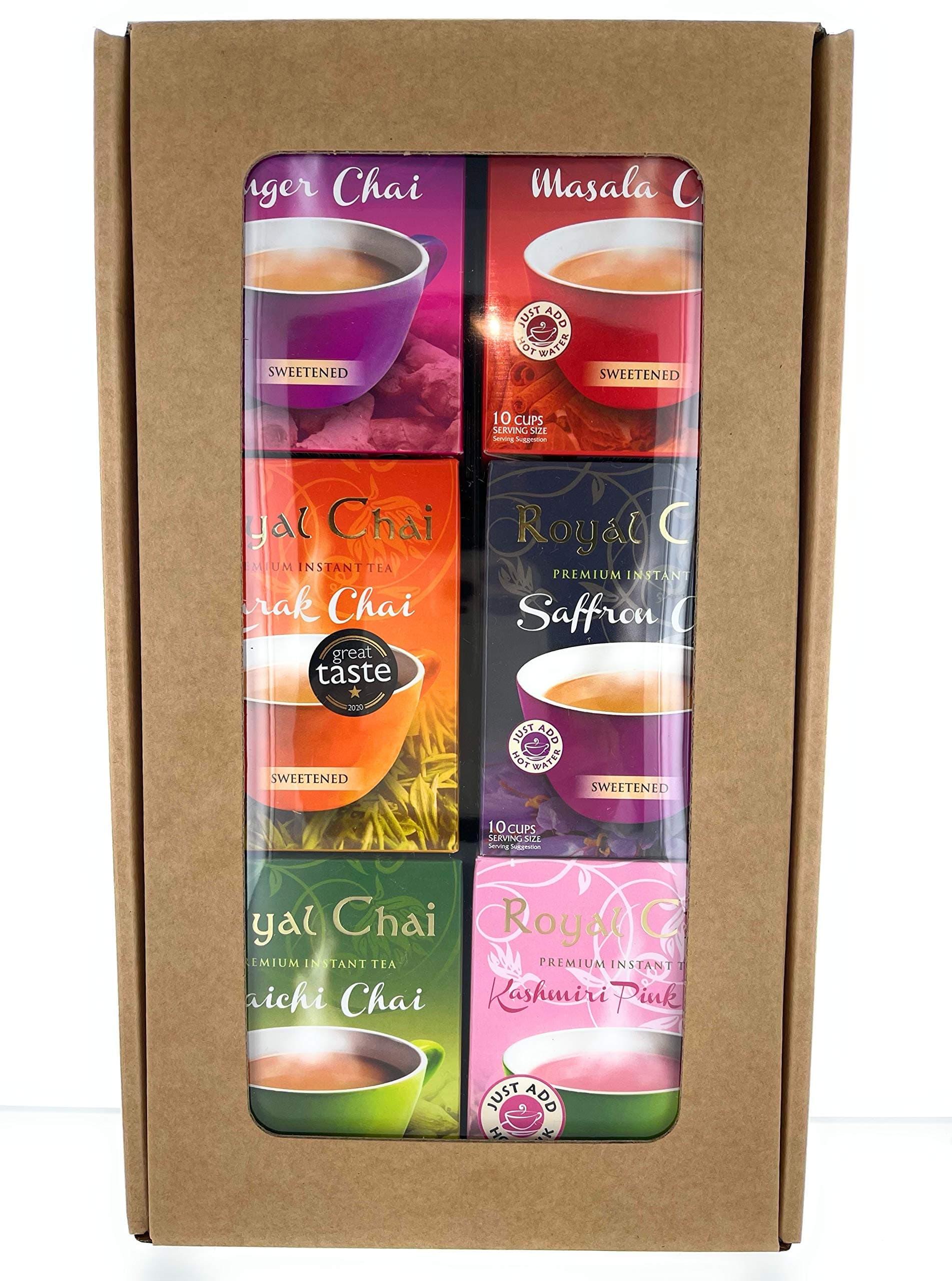 Premium Instant Tea Pack | 6 (x10) - Pack Variety Gift set | Authentic Selection of teas (Sweetened)