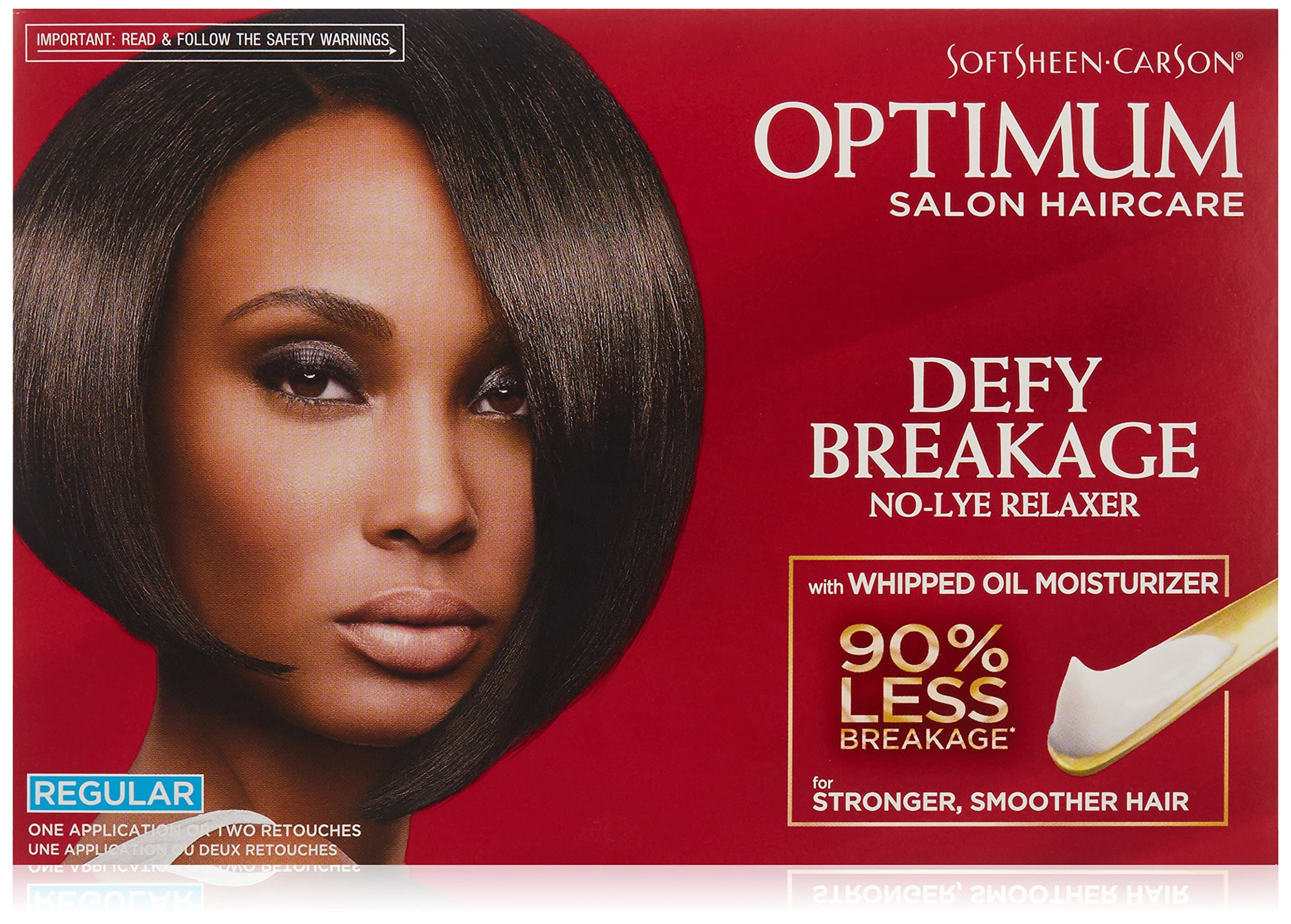 Softsheen-Carson Optimum Salon Haircare Optimum Care Defy Breakage No-Lye Relaxer, Regular Strength for Normal Hair Textures, Optimum Salon Haircare, Hair Relaxer with Coconut Oil